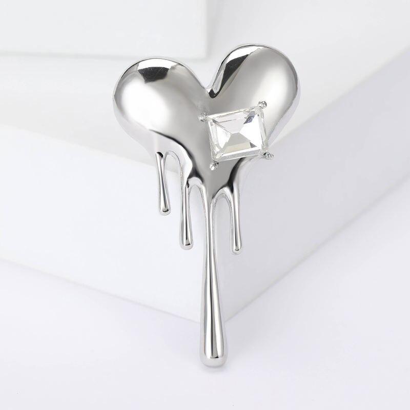 Beaut&Berry Valentine Day Love Brooches for Women Unisex High Quality Cubic Rhinestone Heart Pins Party Casual Accessories Beaut&Berry Valentine Day Love Brooches for Women Unisex High Quality Cubic Rhinestone Heart Pins Party Casual Accessories