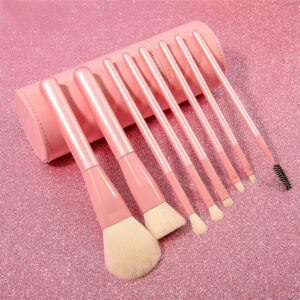 Professional 8-Piece Pink Makeup Brush Set