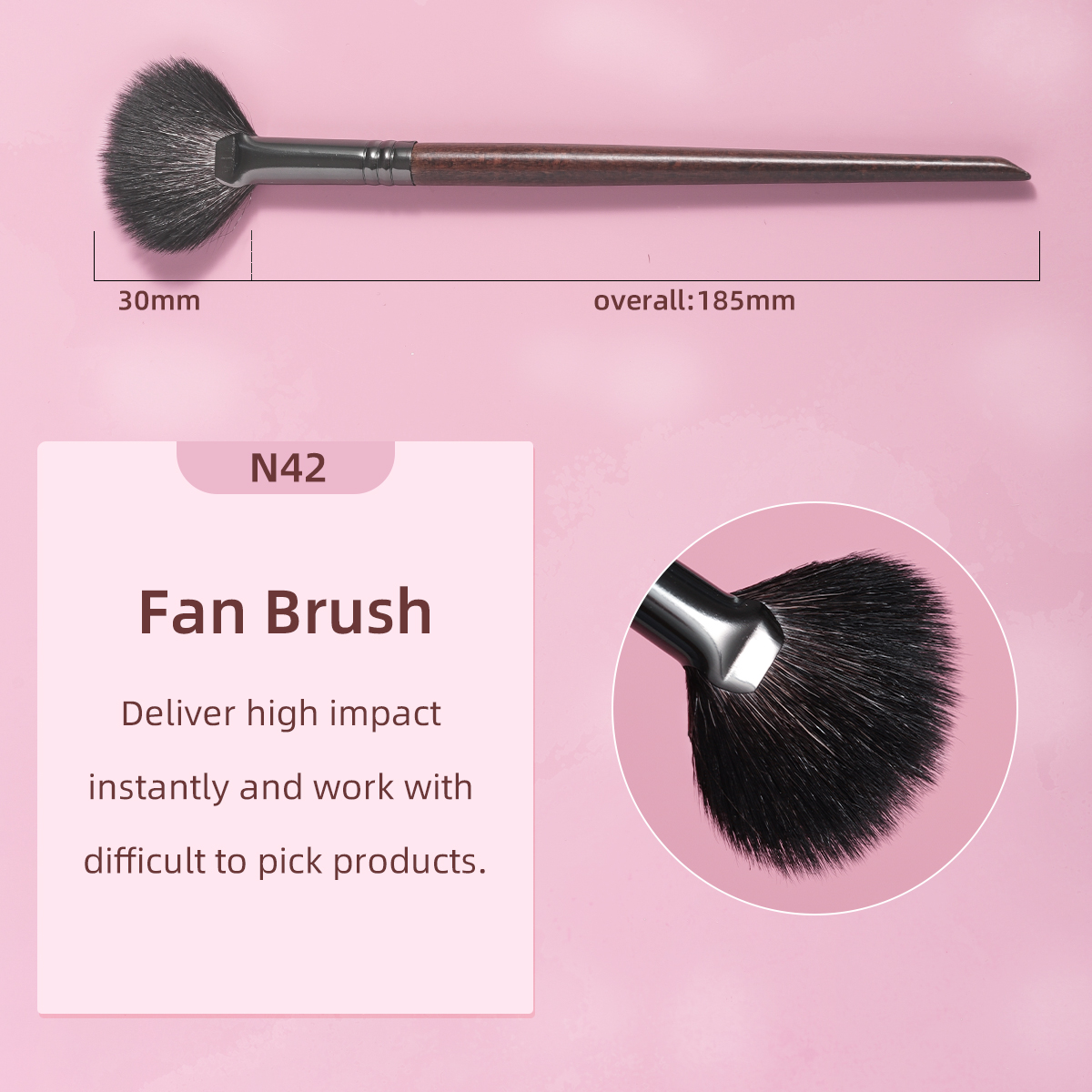 Professional Soft Goat Hair Highlight Brush Set - Image 4