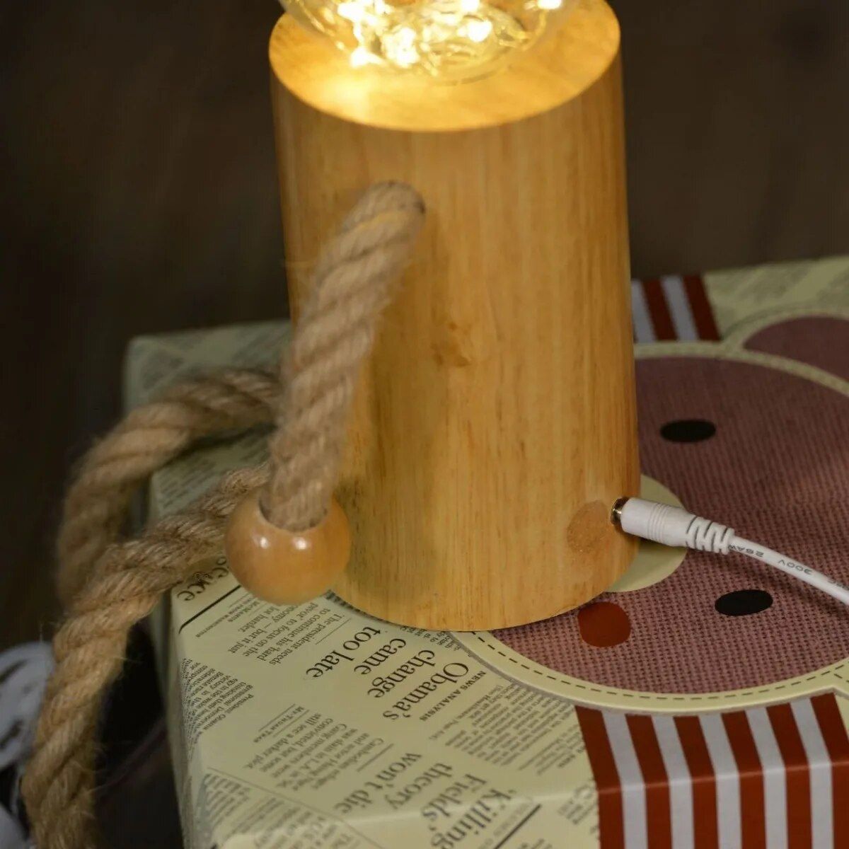 Wooden LED Night Light with Remote Control - Perfect for Home Decor & Gifting - Image 4