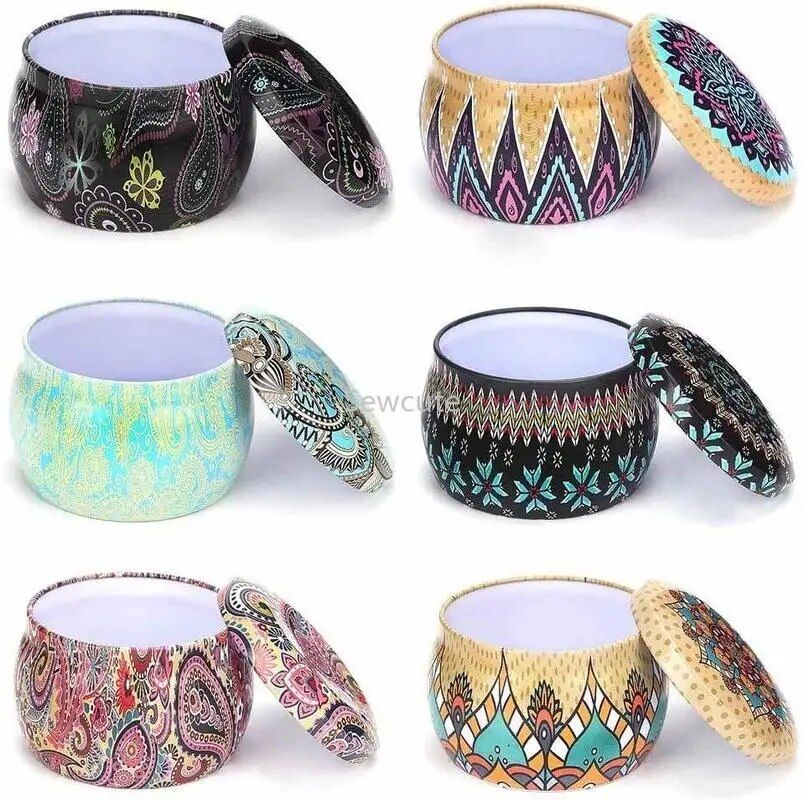 Versatile 6-Piece Candle Tin Jars Set - Perfect for DIY Candle Making, Dry Storage, and Gifts - Image 4