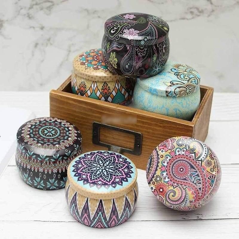 Versatile 6-Piece Candle Tin Jars Set - Perfect for DIY Candle Making, Dry Storage, and Gifts - Image 6