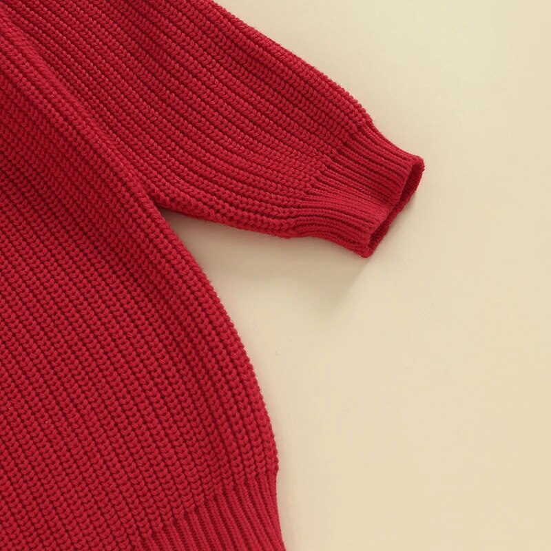 Baby Girl Heart Embroidery Knit Sweater - Image 7