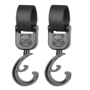 360° Rotating Universal Stroller Hooks (2-Pack) - Durable, Easy Install Pram Accessory