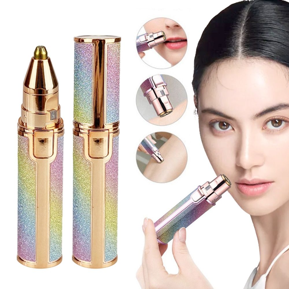 2-in-1 Portable Lipstick-Shape Electric Epilator & Eyebrow Trimmer - Image 2