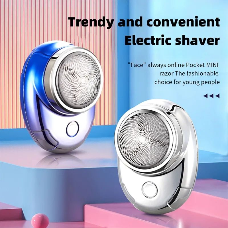 Portable Mini Electric Shaver for Men with Triple Blade - Rechargeable, Washable & Cordless - Image 2