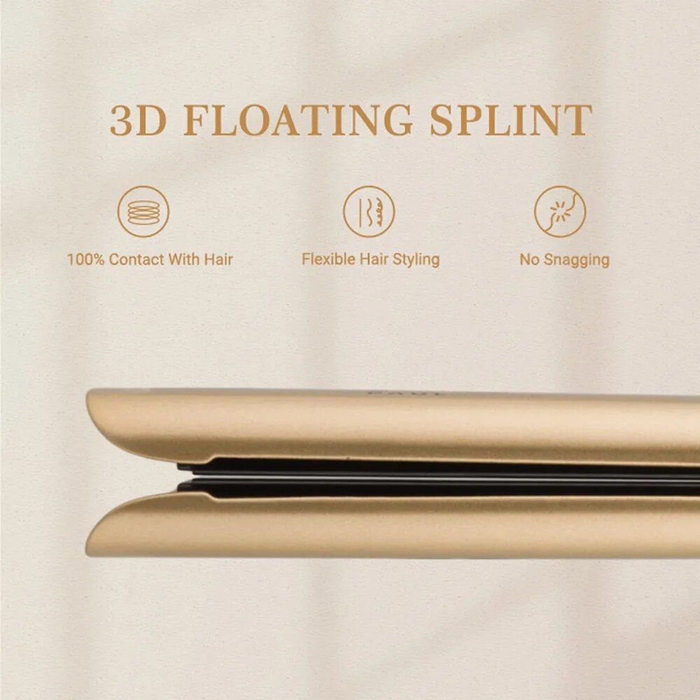 Gold Titanium Professional Flat Iron with Touch Screen & Wide Plates - Image 6