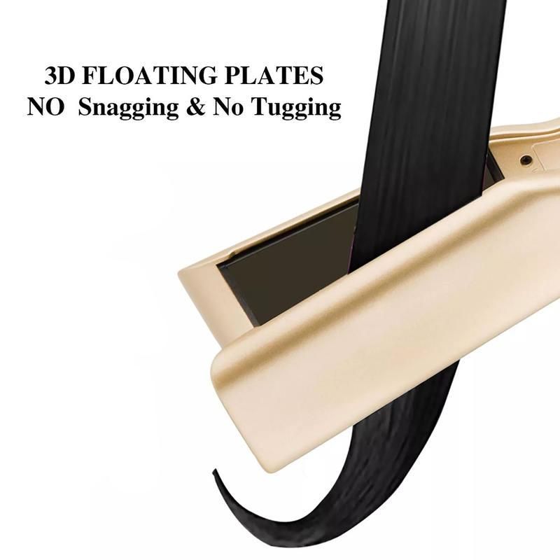 Gold Titanium Professional Flat Iron with Touch Screen & Wide Plates - Image 4
