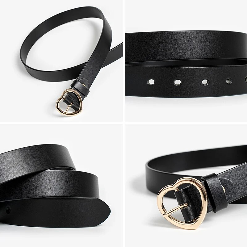 Y2K Heart Buckle Genuine Leather Belt - Image 6