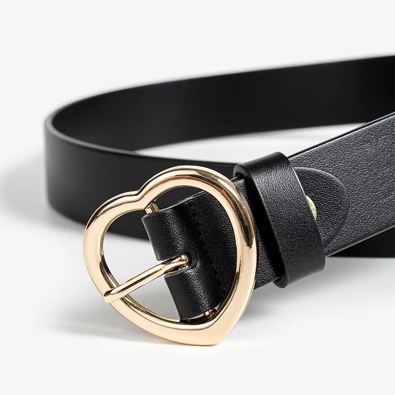 Y2K Heart Buckle Genuine Leather Belt - Image 5