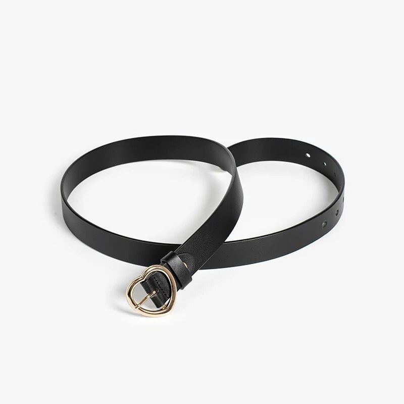 Y2K Heart Buckle Genuine Leather Belt - Image 3