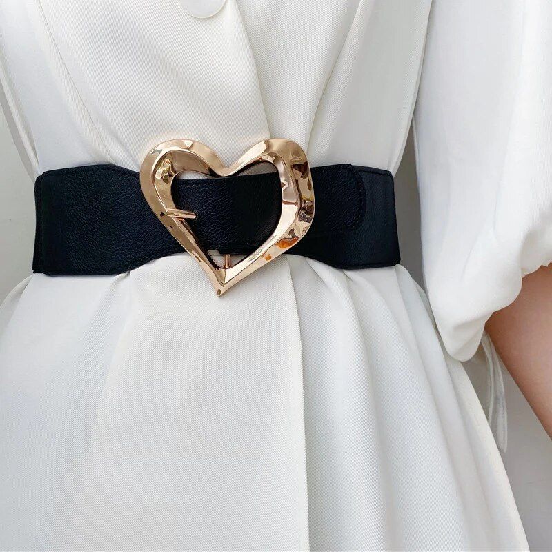 Chic Heart Buckle Wide Belt - Image 3