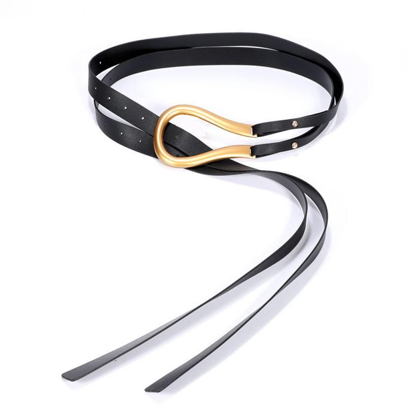 Elegant European Style Horseshoe Buckle Belt for Women - Image 3
