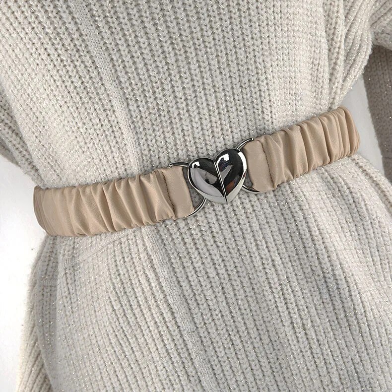 Adjustable Elastic Heart Waist Belt for Women - Image 2