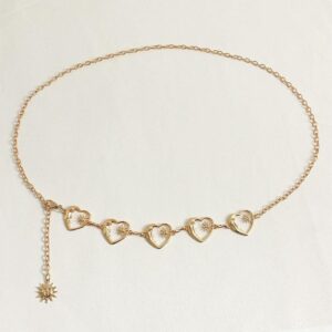 High Waist Punk Moon & Sun Chain Belt