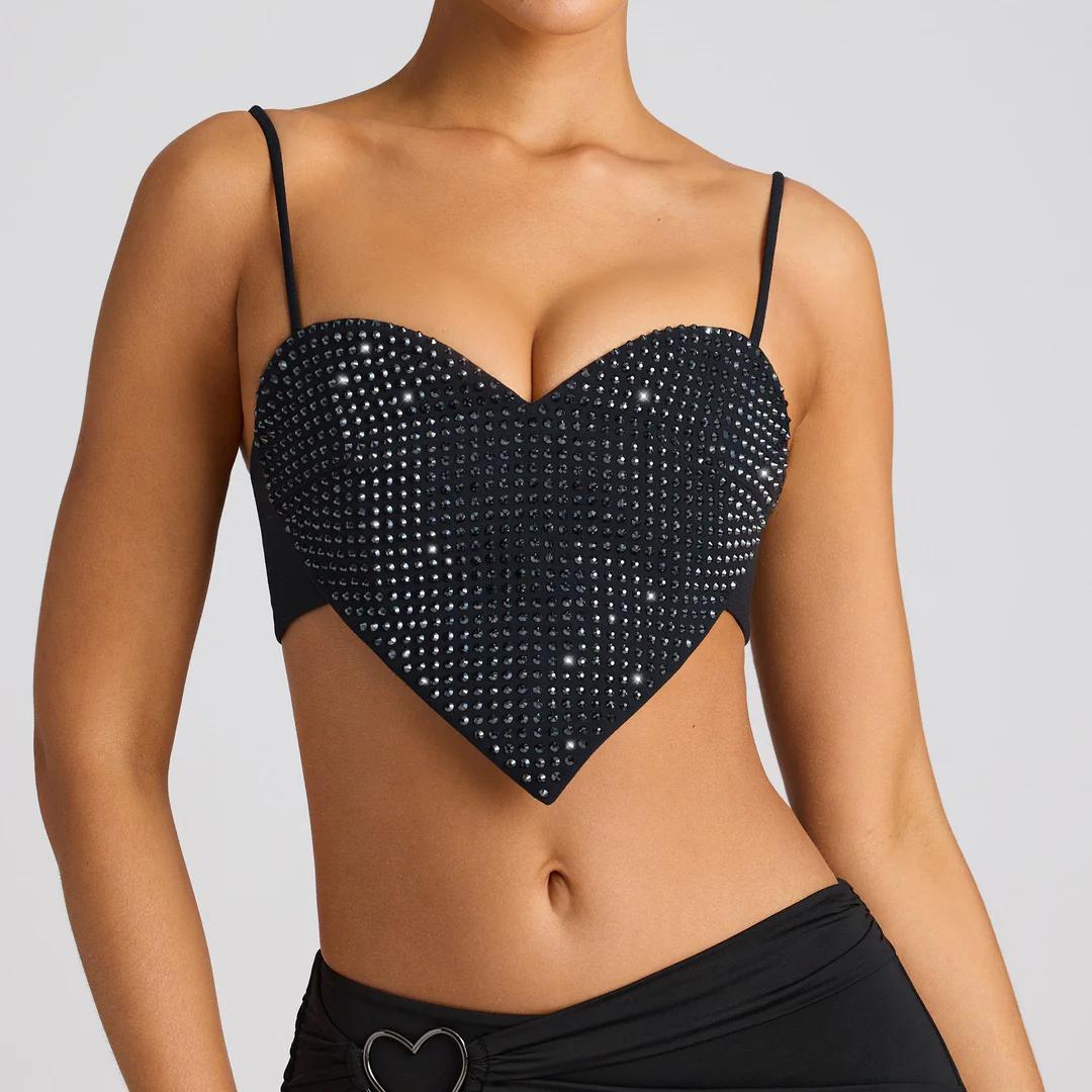 Chic Diamond Heart Lace Camisole