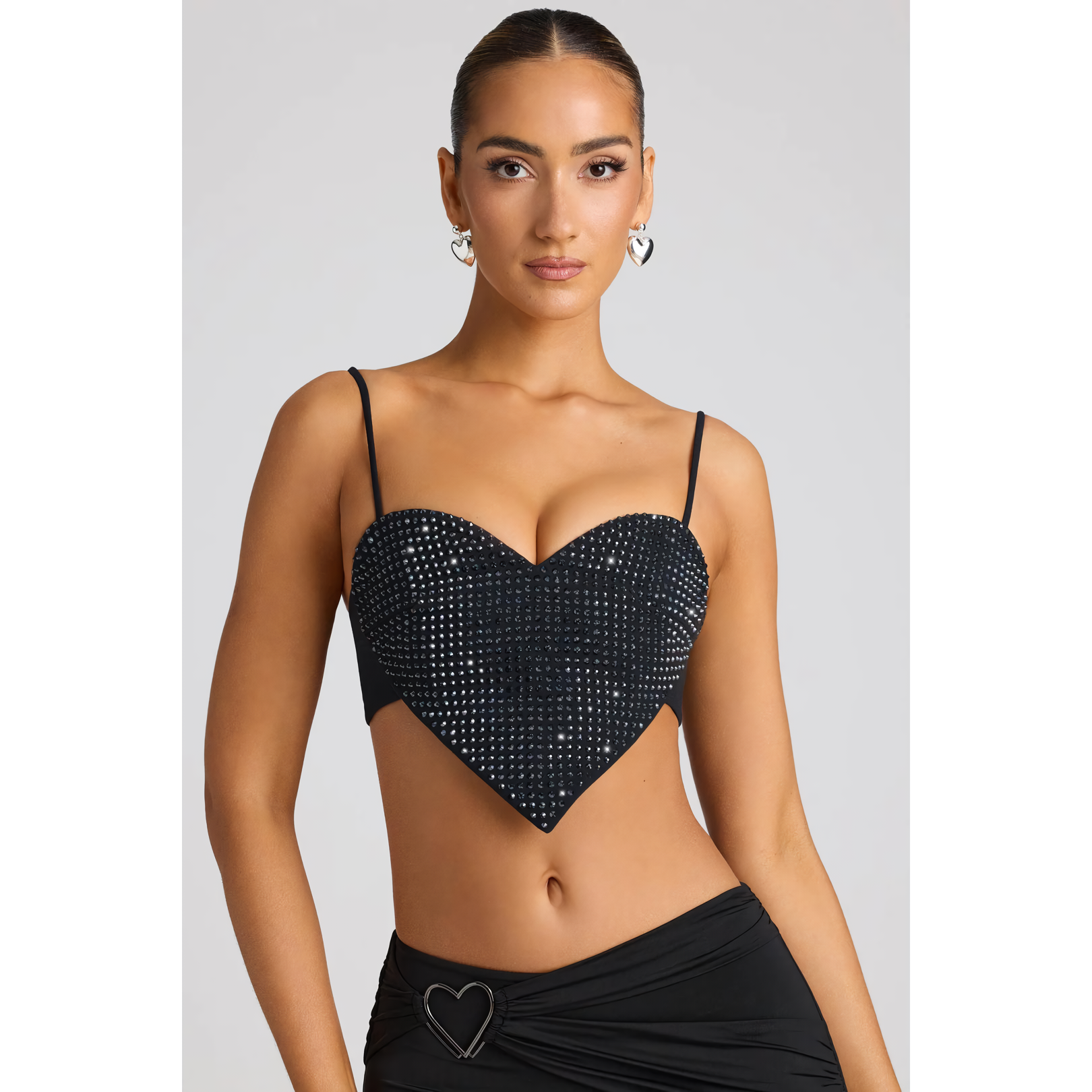 Chic Diamond Heart Lace Camisole - Image 2