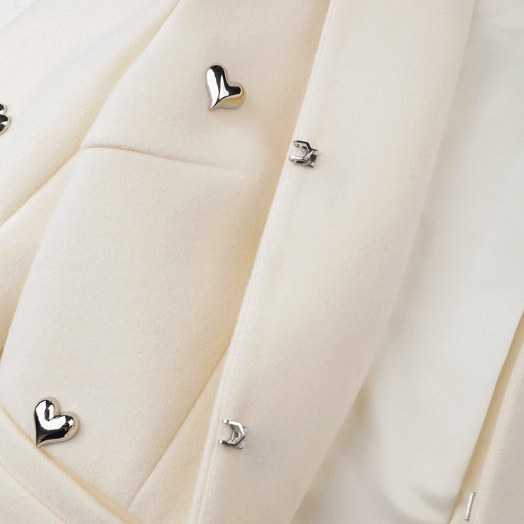 Rivet Heart Short Coat for Women - Image 5