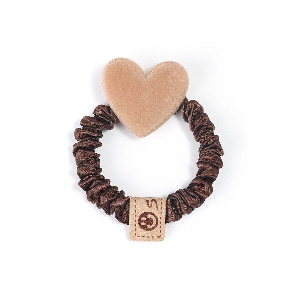 Cute Heart Pendant Elastic Hair Ties for Women - Image 5
