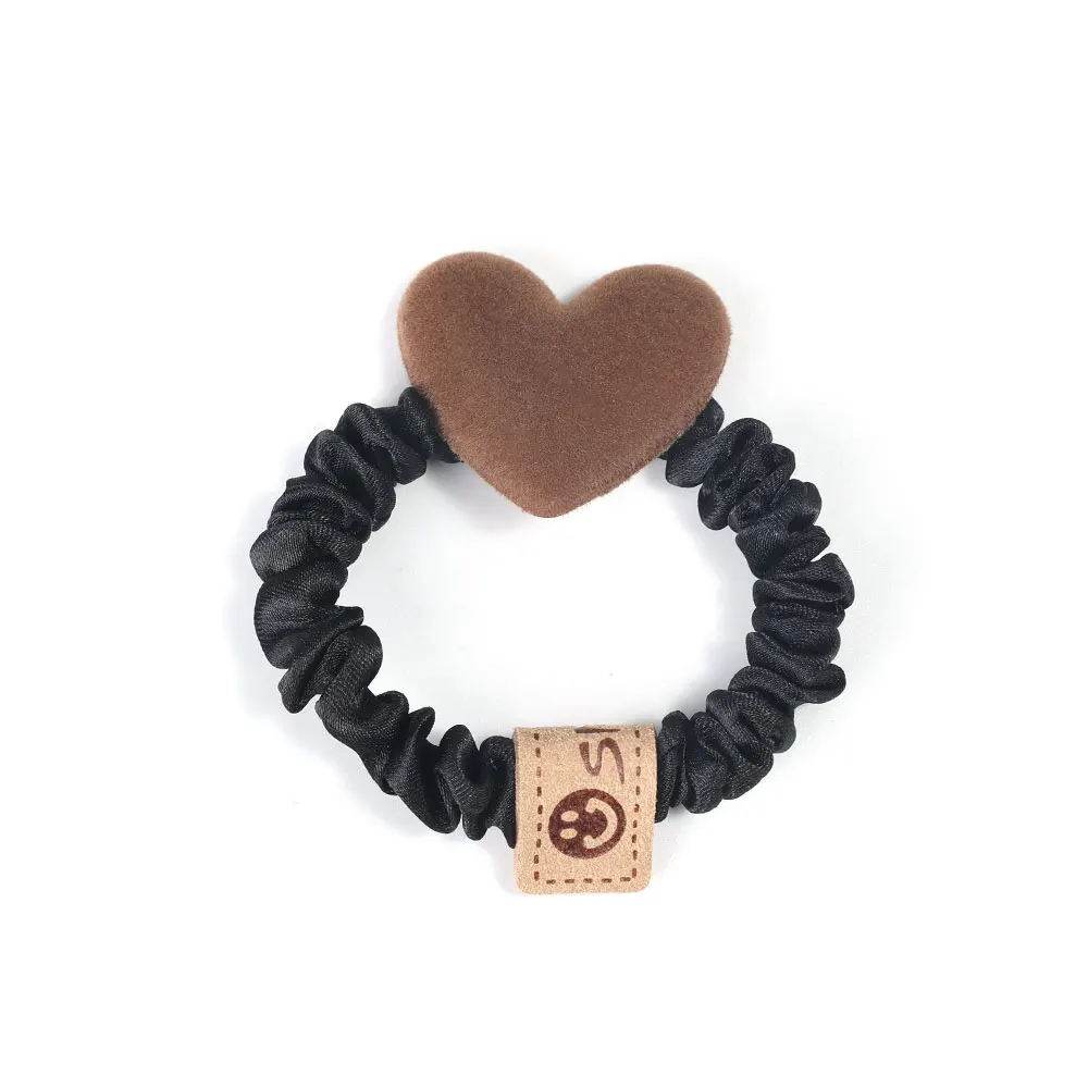 Cute Heart Pendant Elastic Hair Ties for Women - Image 6