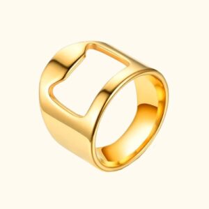 Stainless Steel Punk Ring Bottle Opener - Party Essential, Fashionable Beer Accessory
