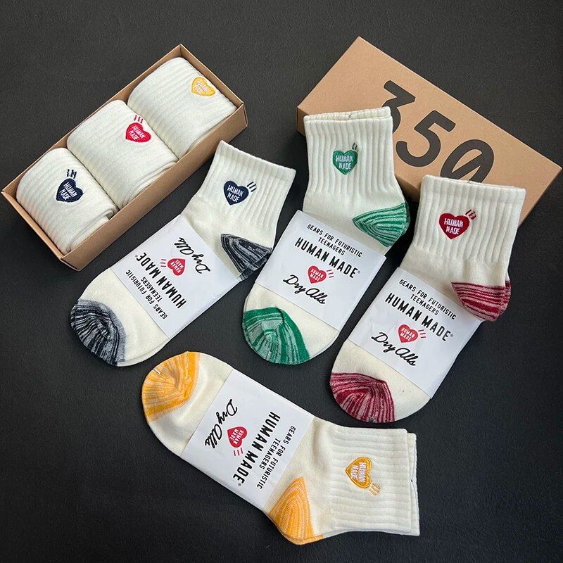 Charming Kawaii Love Letter Embroidered Cotton Socks - Image 3