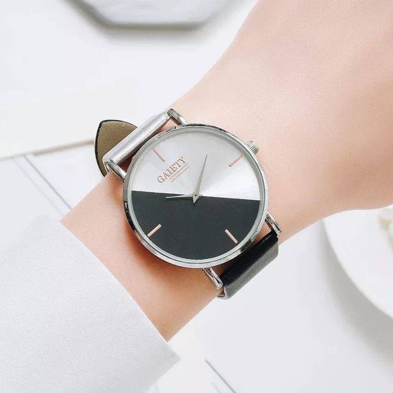 Luxury Rose Gold Leather Women's Fashion Watch - Image 5