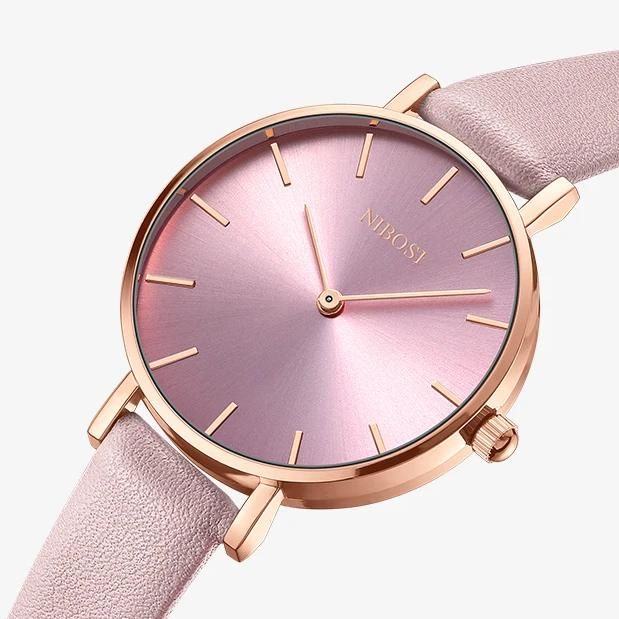 Elegant Casual Leather Ladies Watch - Image 6