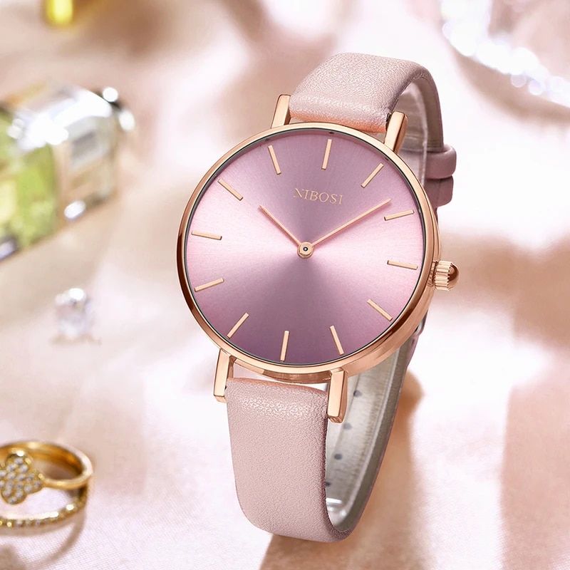 Elegant Casual Leather Ladies Watch - Image 2
