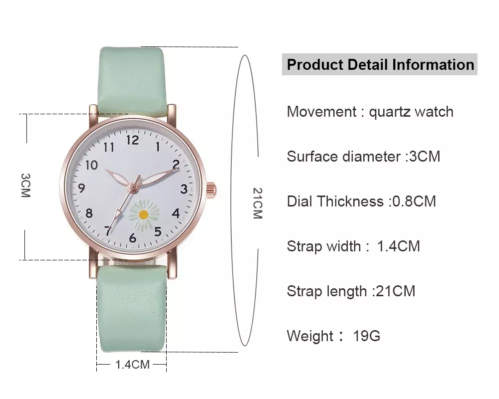 Elegant Quartz Ladies Watch with Leather Strap - Image 6