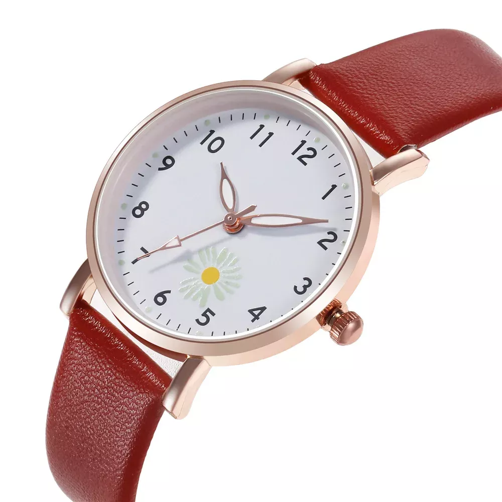Elegant Quartz Ladies Watch with Leather Strap - Image 5