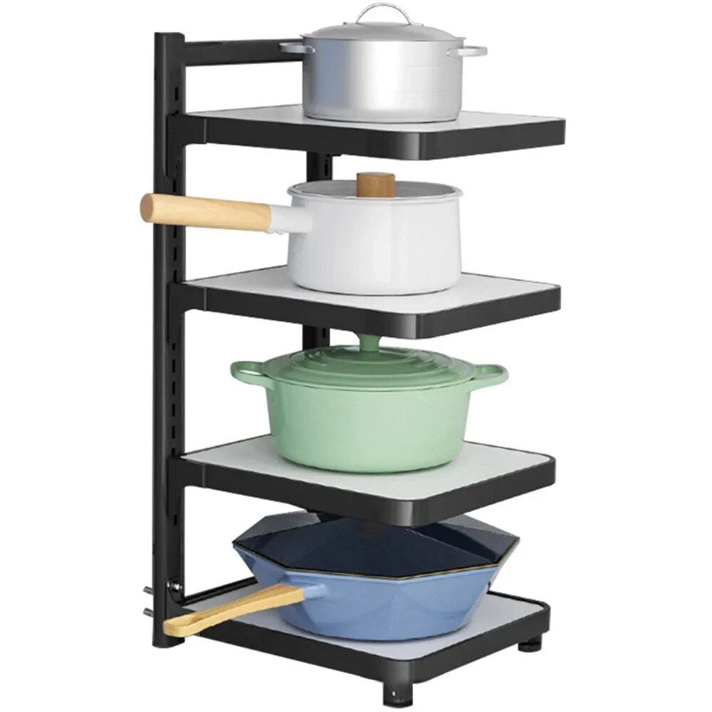 Adjustable Multi-Layer Kitchen Storage Rack - Space-Saving Under Sink Organizer - Image 2