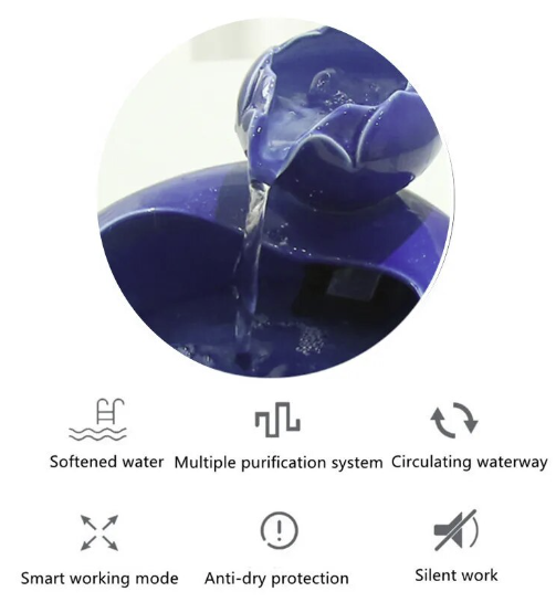 Deluxe Ceramic Cat Water Fountain - Image 4