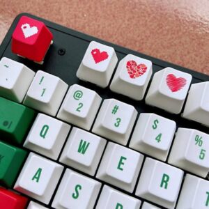 Pixel Heart Keycap for Mechanical Keyboards
