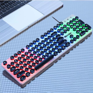 Wired 104-Key Multicolor Backlit Membrane Keyboard for Gaming and Office