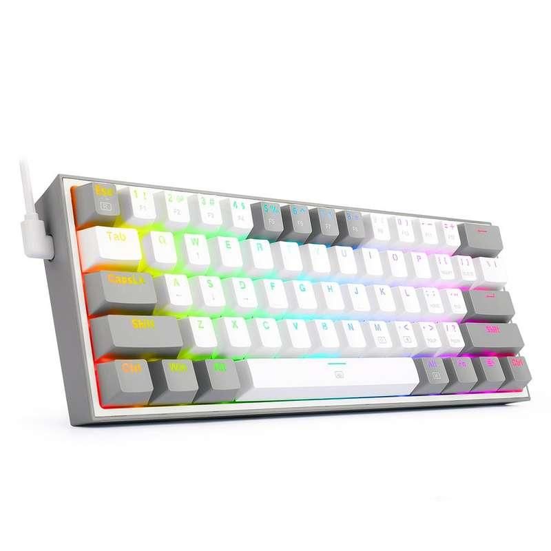 Compact RGB Mechanical Gaming Keyboard - 61 Key, Hot-Swappable Red Switches, USB Mini for PC/Laptop